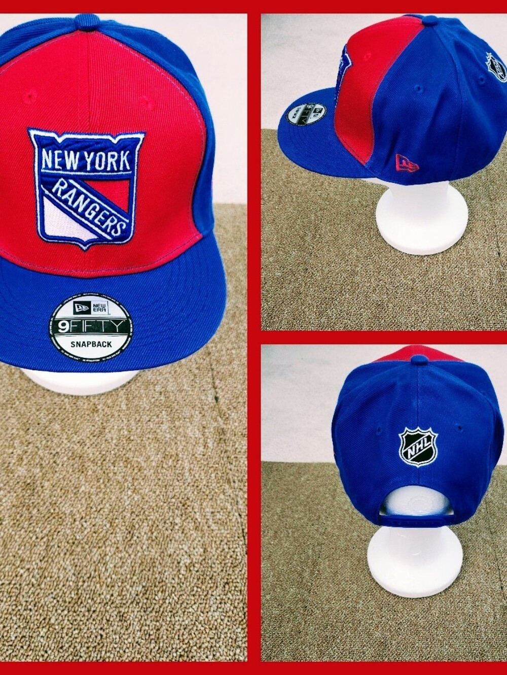 NEW YORK RANGERS NHL HOCKEY SNAPBACK HAT.